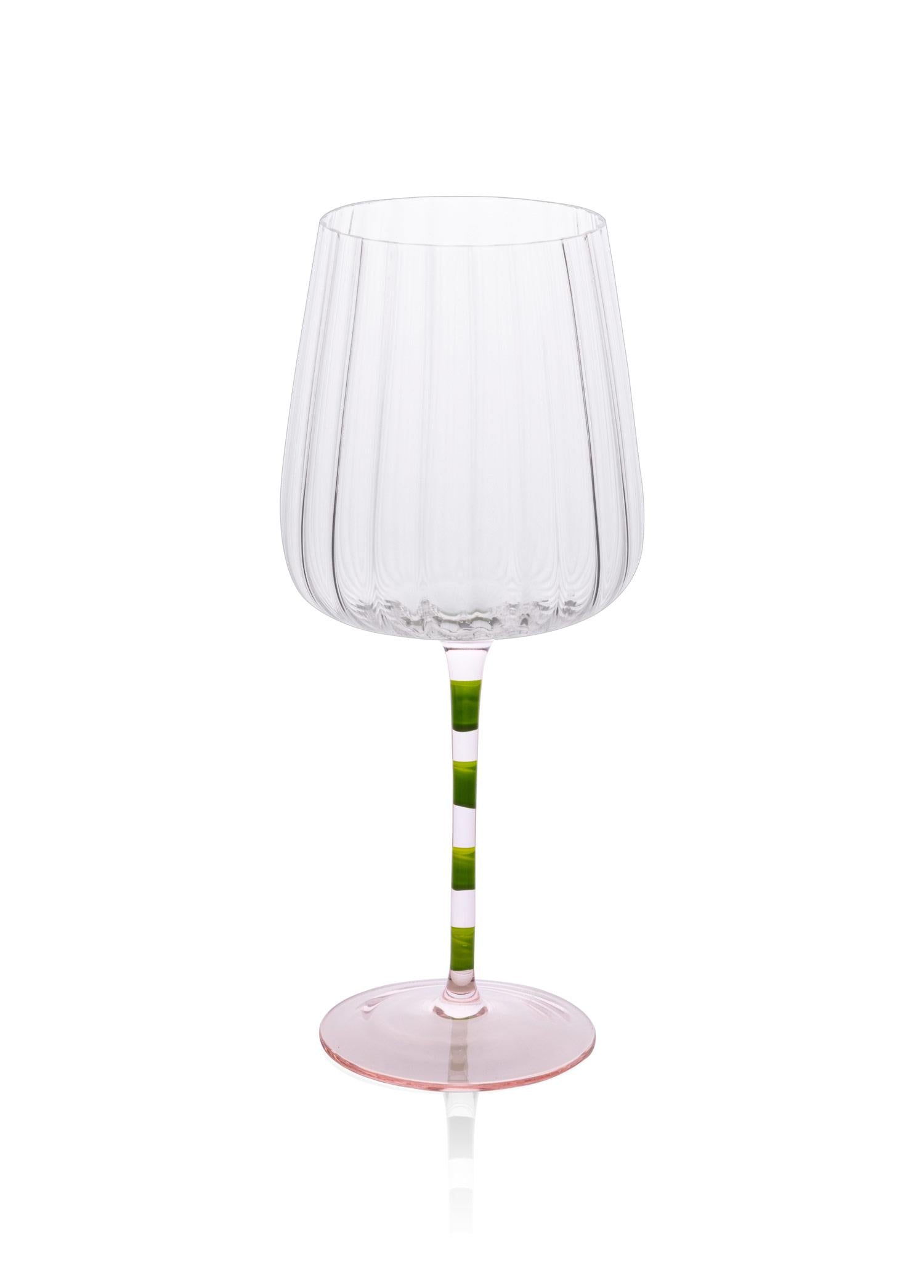 Şarap Kadehi Pembe Yeşil 600 Ml