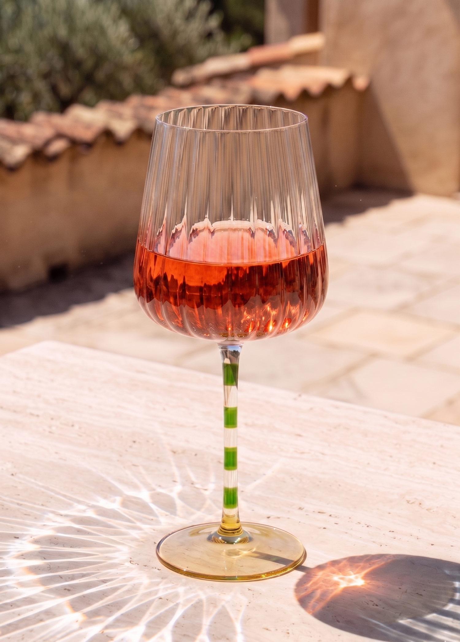Şarap Kadehi Yeşil Sarı 600 Ml