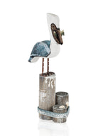 Retro Coastal Pelikan Figürlü Obje 38 Cm