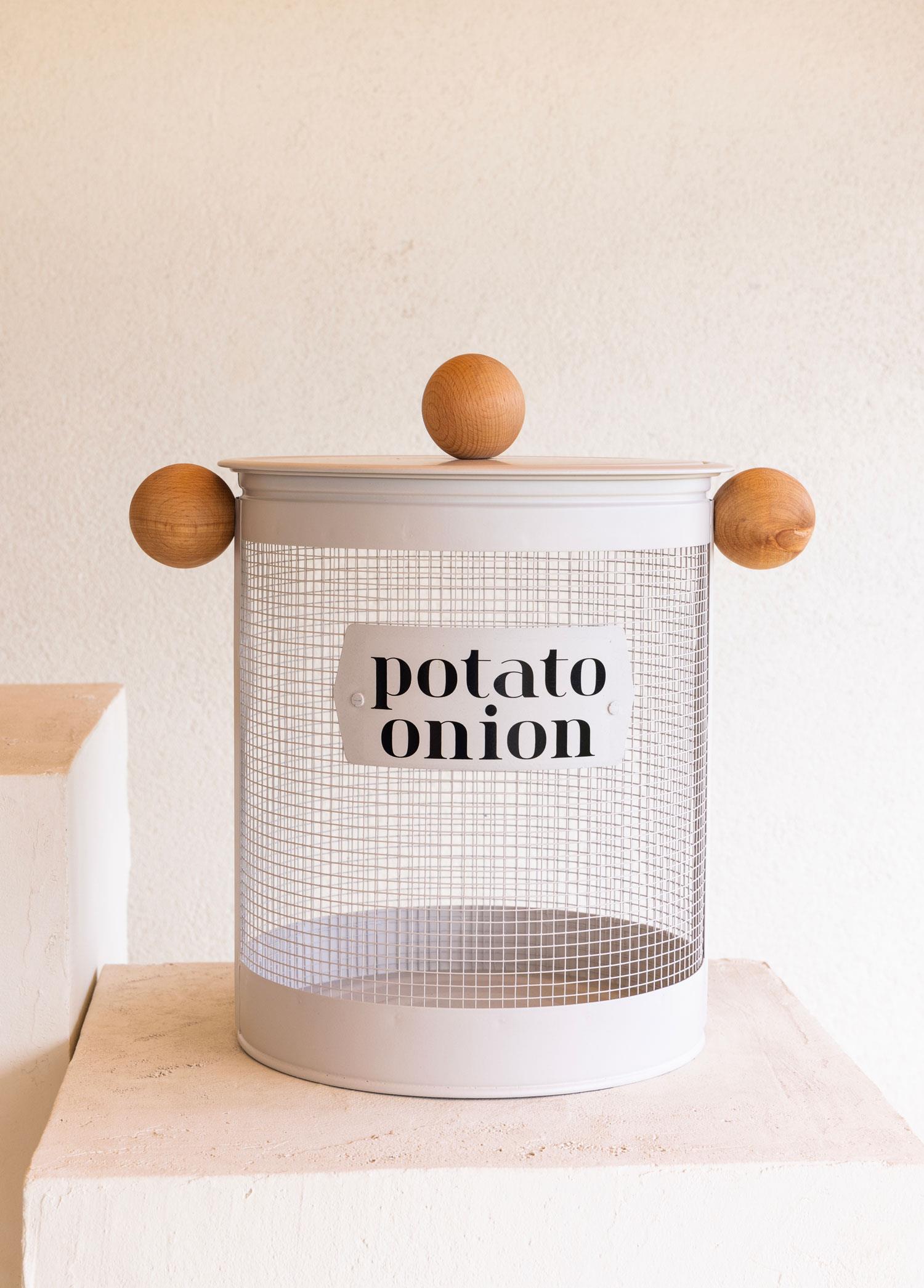 Stripe Patates Soğan Kabı Bej