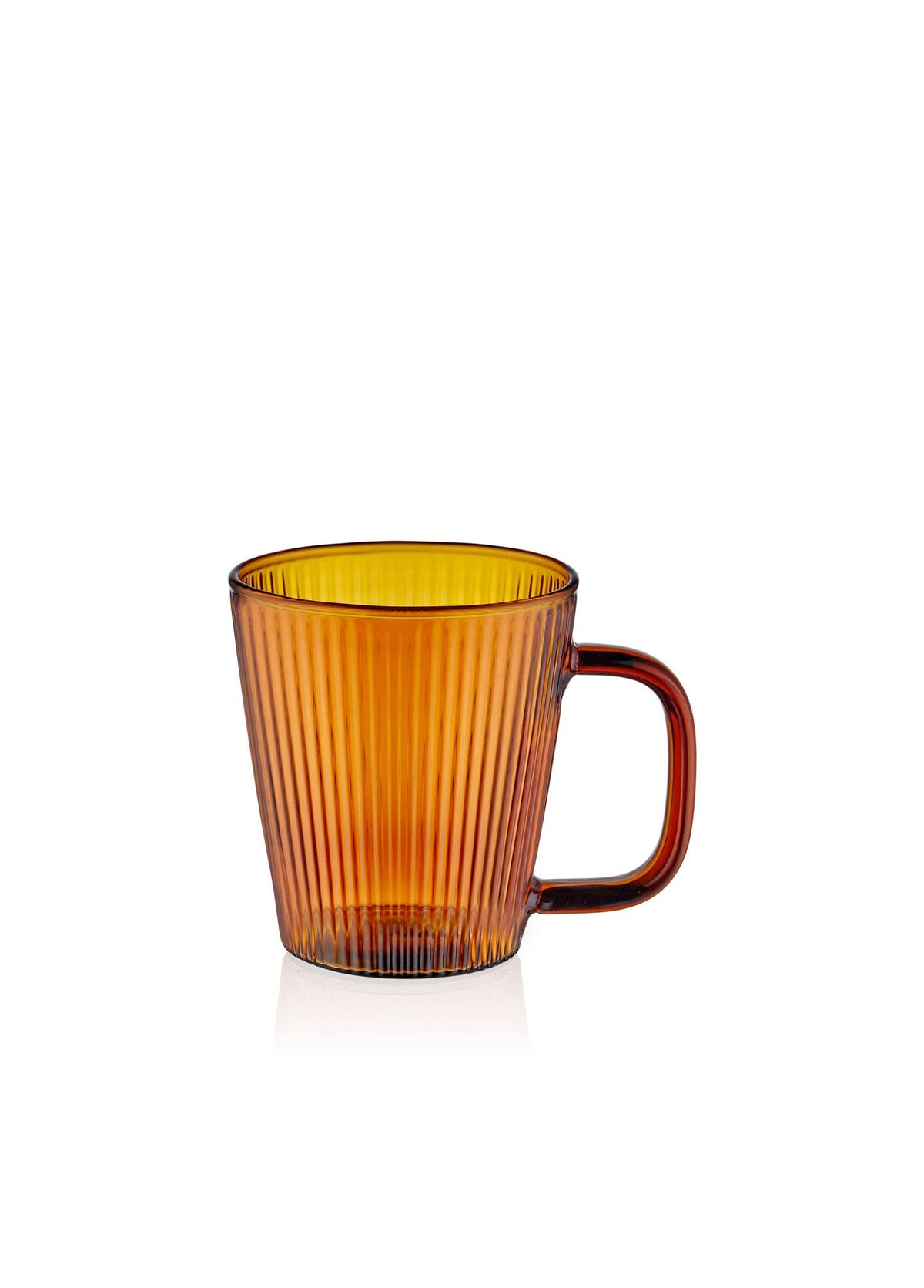 Striped Borosilikat Cam Kupa Amber 130 Ml