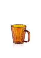 Striped Borosilikat Cam Kupa Amber 130 Ml