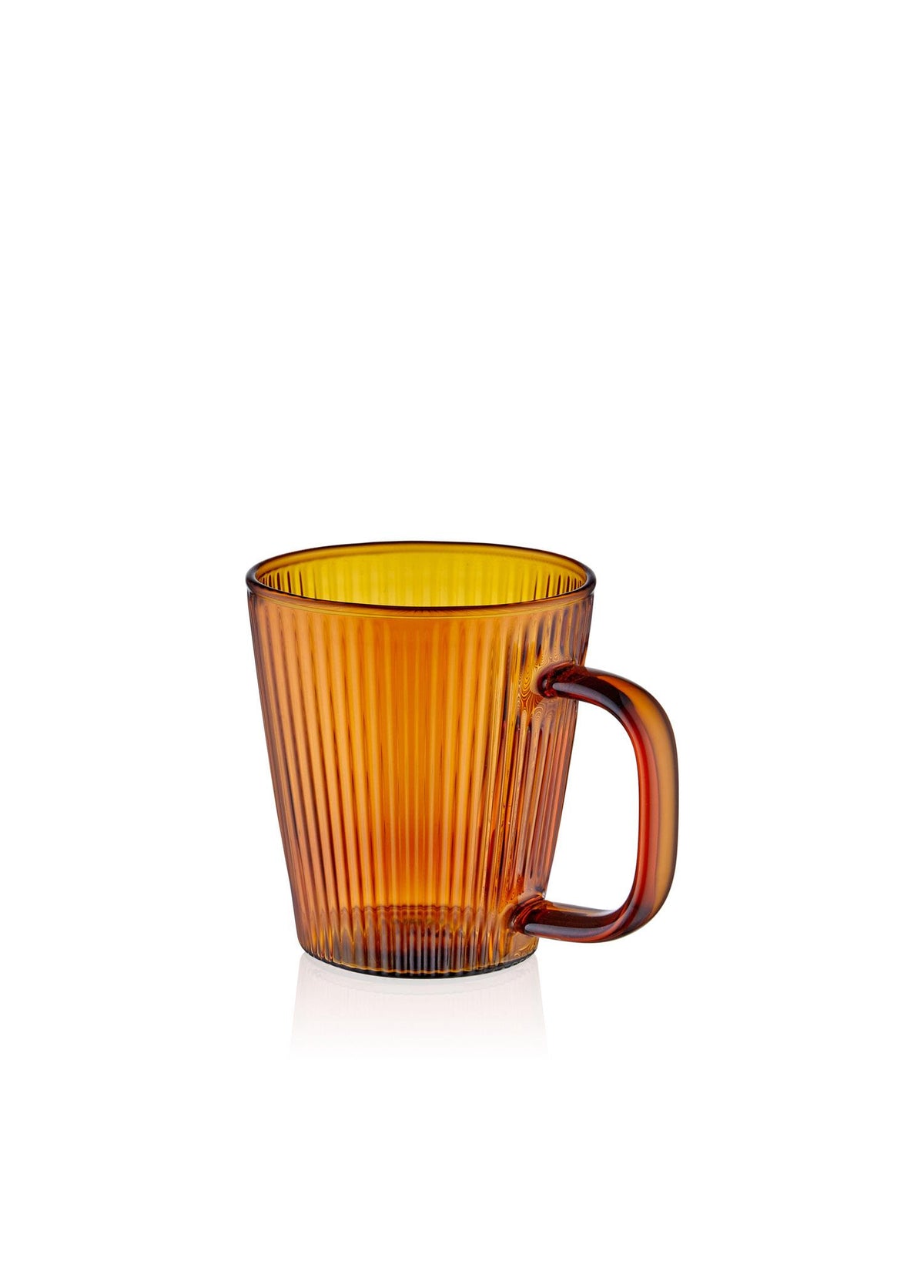Striped Borosilikat Cam Kupa Amber 130 Ml