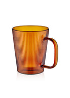 Striped Borosilikat Cam Kupa Amber 400 Ml