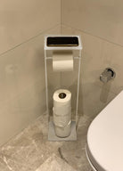Tepsili Tuvalet Kağıdı Standı Beyaz 54X15X12 Cm