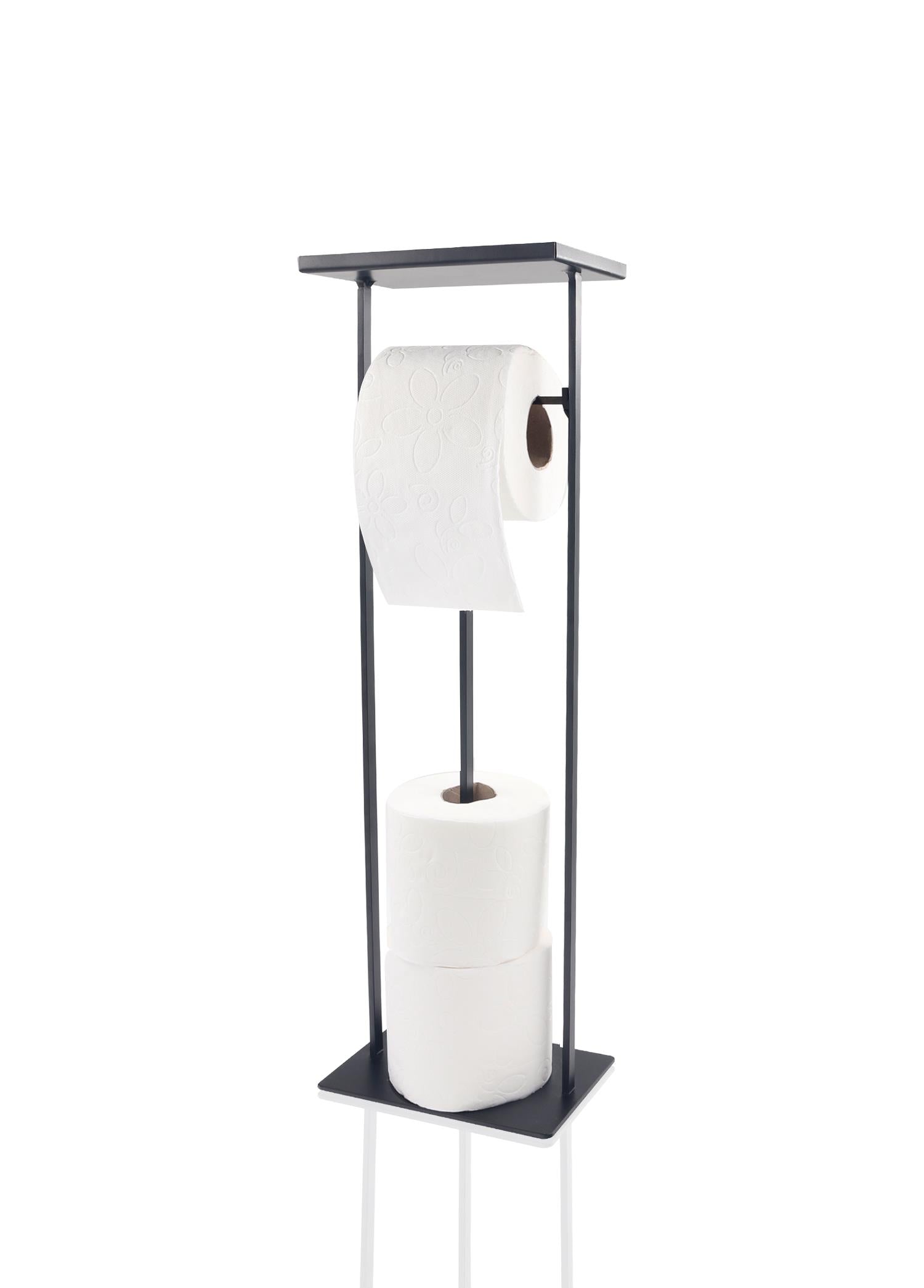 Tepsili Tuvalet Kağıdı Stand Siyah 54X15X12 Cm