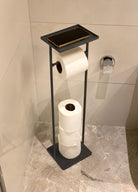Tepsili Tuvalet Kağıdı Stand Siyah 54X15X12 Cm