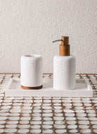 Travertine Banyo Tepsisi Beyaz 28X16X3 Cm