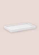 Travertine Banyo Tepsisi Beyaz 28X16X3 Cm