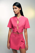 The Molc-ELIZA ŞORT ETEK / PEMBE-Şort-2-Milagron.com