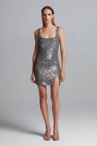 The Molc-OPHELIA ELBİSE / GRİ-Elbise-1-Milagron.com