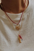 The Pheia-2'li Set - Güneş Kordon Ve Sallanan Balık Kolye-Kolye-1-Milagron.com