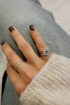 The Pheia-Altıgen Vintage Serçe Parmak Yüzüğü Lacivert | 925 Ayar Gümüş-Yüzük-1-Milagron.com