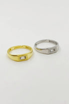 The Pheia-Beyaz Taşlı Minimal Serçe Parmak Yüzüğü | 925 Ayar Gümüş-Yüzük-1-Milagron.com