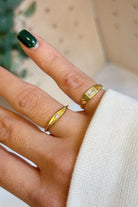 The Pheia-Beyaz Taşlı Minimal Serçe Parmak Yüzüğü | 925 Ayar Gümüş-Yüzük-2-Milagron.com