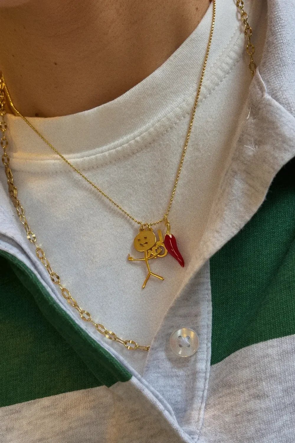 The Pheia-Doodle Luck Biber Kolye | 925 Ayar Gümüş-Kolye-2-Milagron.com