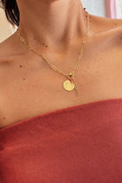 The Pheia-Göz Plaka Link Zincir Kolye | 925 Ayar Gümüş-Kolye-1-Milagron.com