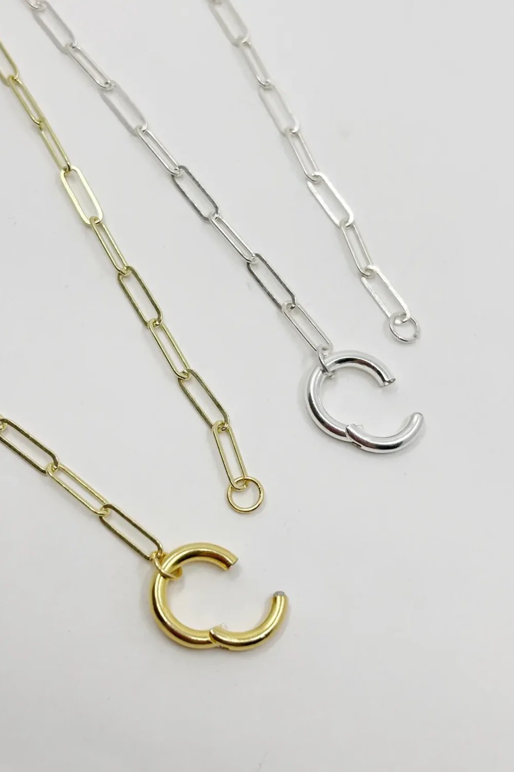 The Pheia-Halka Kilitli Link Zincir | 925 Ayar Gümüş-Kolye-3-Milagron.com