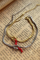 The Pheia-Kırmızı Şans İpli Düğüm Bileklik | 925 Ayar Gümüş-Kolye-4-Milagron.com
