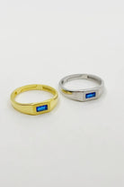 The Pheia-Lacivert Taşlı Minimal Serçe Parmak Yüzüğü | 925 Ayar Gümüş-Yüzük-1-Milagron.com