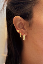 The Pheia-Mini Yelpaze Küpe | 925 Ayar Gümüş-Küpe-1-Milagron.com