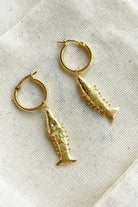 The Pheia-Sallanan Balık Halka Küpe | 925 Ayar Gümüş-Küpe-1-Milagron.com