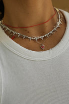 The Pheia-Şans İpli Link Zincir Kolye | 925 Ayar Gümüş-Kolye-2-Milagron.com