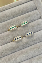 The Pheia-Yeşil 3 Çiçek Serçe Parmak Yüzüğü | 925 Ayar Gümüş-Yüzük-1-Milagron.com