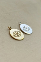 The Pheia-Yuvarlak Göz Plaka Kolye Ucu | 925 Ayar Gümüş-Kolye-2-Milagron.com