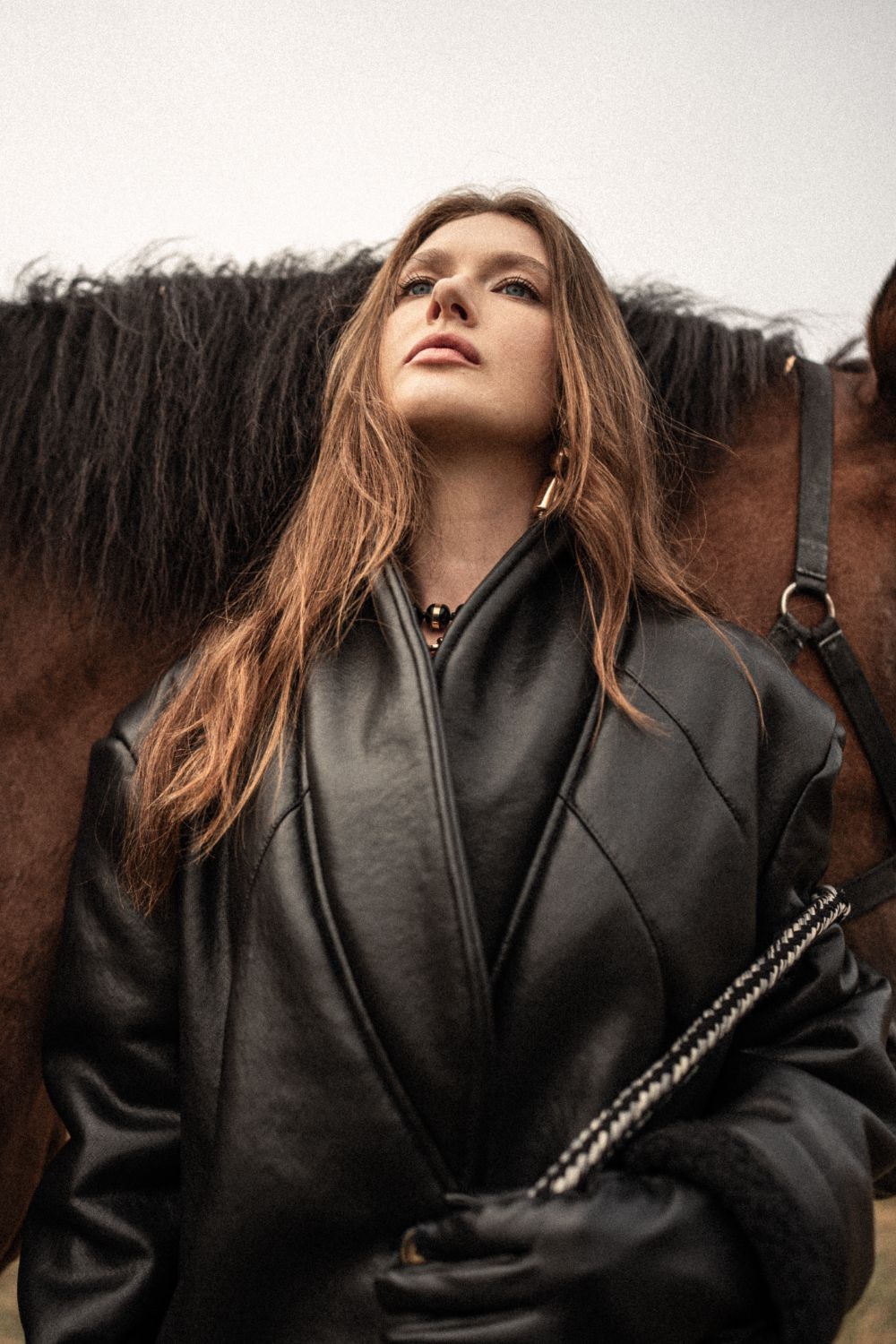 Myrcella Coat - Black Leather - 3