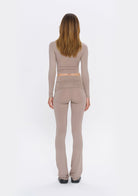 Tiny-Açık Kahverengi Fermuarlı Dar Kesim Yumuşak Hırka-Kazak & Triko-2-Milagron.com