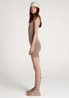 Tiny-Açık Kahverengi Önden Fermuarlı Şort Bodysuit-Bodysuit-4-Milagron.com