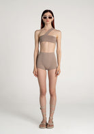 Tiny-Açık Kahverengi Tek Omuzlu Büstiyer-Top-4-Milagron.com