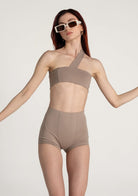 Tiny-Açık Kahverengi Yüksek Bel Dar Boxer-Boyshort Külot-6-Milagron.com