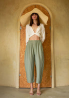 Tiny-Bağlamalı Yarasa Kol Beyaz Bluz-Bluz-1-Milagron.com