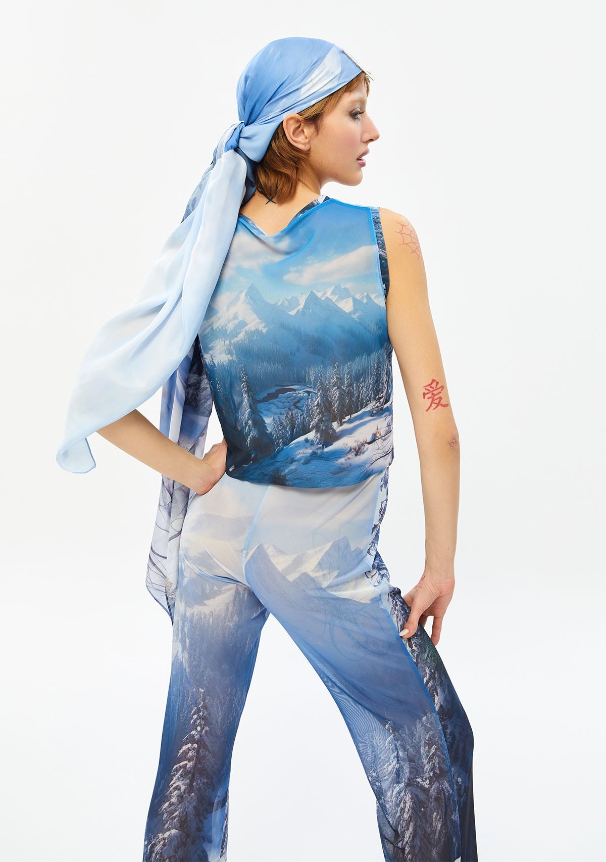 Tiny-Baskılı Transparan Mavi Bluz-Top-8-Milagron.com