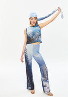 Tiny-Baskılı Transparan Mavi Pantolon-Pantolon-11-Milagron.com