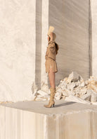 Tiny-Bej Bağlamalı Triko Gömlek-Gömlek-11-Milagron.com