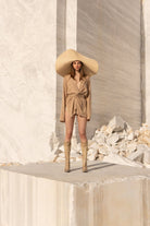 Tiny-Bej Bağlamalı Triko Gömlek-Gömlek-3-Milagron.com