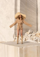 Tiny-Bej Bağlamalı Triko Gömlek-Gömlek-6-Milagron.com