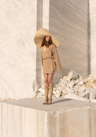 Tiny-Bej Bağlamalı Triko Gömlek-Gömlek-8-Milagron.com