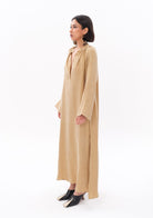 Tiny-Bej Luxe Tencel™ Reglan Kol Elbise-Elbise-5-Milagron.com