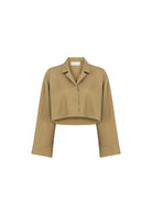 Tiny-Bej Oversize Crop Gömlek-Gömlek-8-Milagron.com