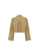 Tiny-Bej Oversize Crop Gömlek-Gömlek-9-Milagron.com