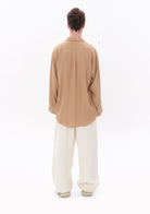 Tiny-Bej Tencel™ Oversize Gömlek-Gömlek-9-Milagron.com