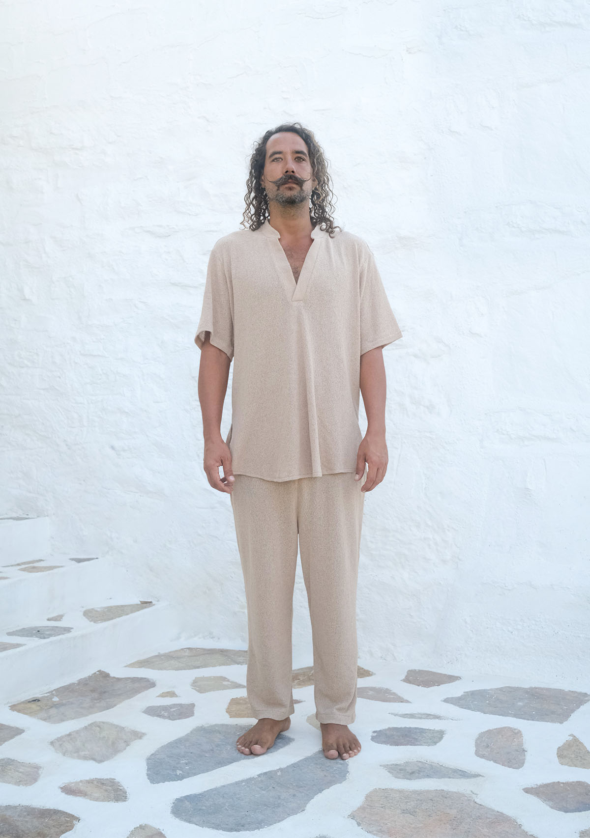 Bej Triko Pantolon