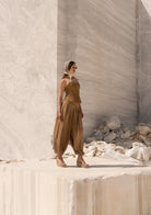 Tiny-Beli Lastikli Tencel™ Bej şalvar Pantolon-Pantolon-12-Milagron.com