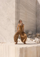 Tiny-Beli Lastikli Tencel™ Bej şalvar Pantolon-Pantolon-7-Milagron.com