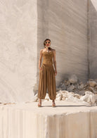 Tiny-Beli Lastikli Tencel™ Bej şalvar Pantolon-Pantolon-8-Milagron.com