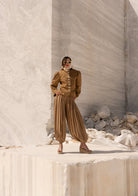 Tiny-Beli Lastikli Tencel™ Bej şalvar Pantolon-Pantolon-9-Milagron.com